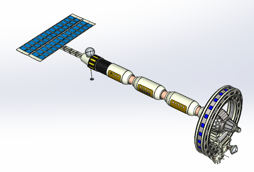空间站太空站模型3d图纸 solidworks设计 附step